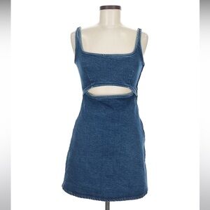 Zara denim cutout dress